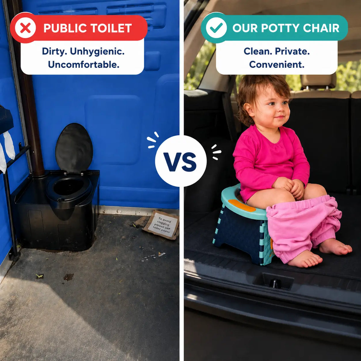 Toddler Potty Portable With Disposable Bags Included