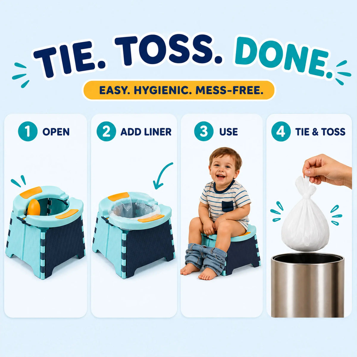Toddler Potty Portable With Disposable Bags Included