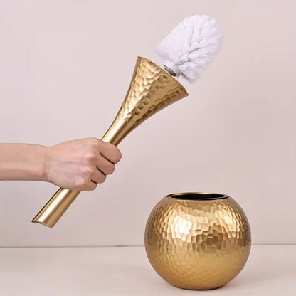 Toilet Brush Firm Bristles Ergonomic Handle Concealed Storage Base