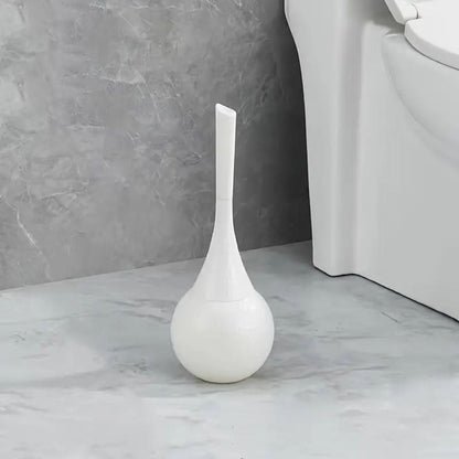 Toilet Brush Firm Bristles Ergonomic Handle Concealed Storage Base
