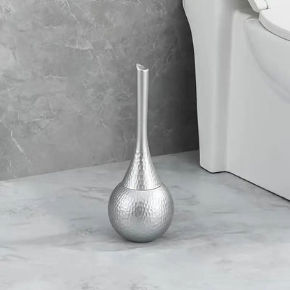 Toilet Brush Firm Bristles Ergonomic Handle Concealed Storage Base