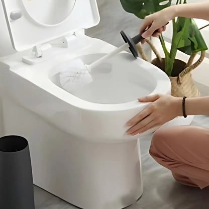 Toilet Brush No-Dead-Corner Scrubber Hidden Holder