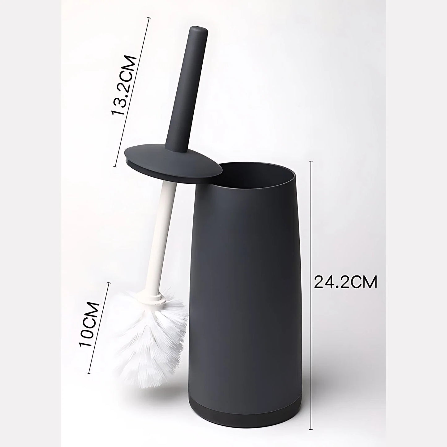 Toilet Brush No-Dead-Corner Scrubber Hidden Holder
