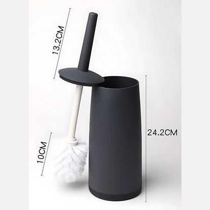 Toilet Brush No-Dead-Corner Scrubber Hidden Holder