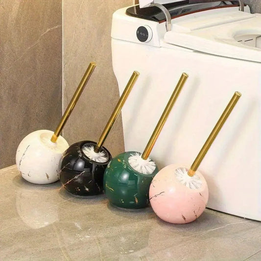 Toilet Brush Set Ceramic Marble Non-Slip Base