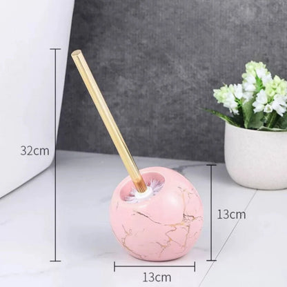 Toilet Brush Set Ceramic Marble Non-Slip Base