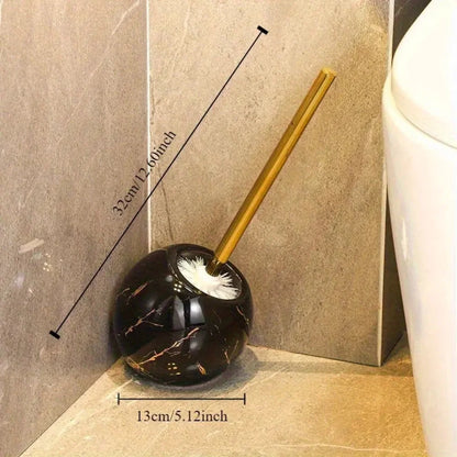 Toilet Brush Set Ceramic Marble Non-Slip Base