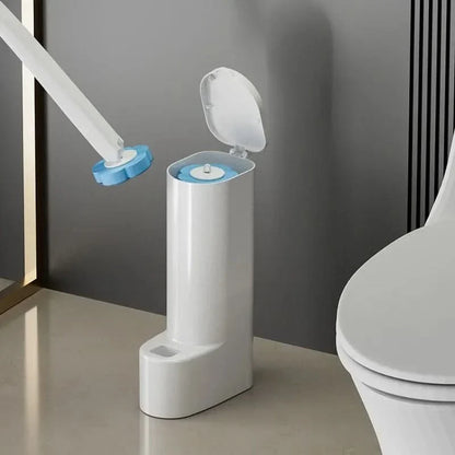 Toilet Brush Set Disposable Replaceable Heads Long Ergonomic Handle