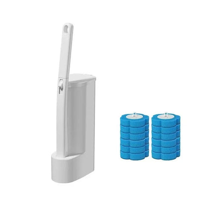 Toilet Brush Set Disposable Replaceable Heads Long Ergonomic Handle