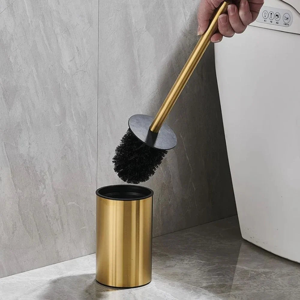 Toilet Brush Set Stainless Steel Upright Holder