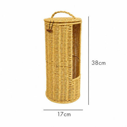 Toilet Paper Holder Braided Rope Freestanding Vertical Window