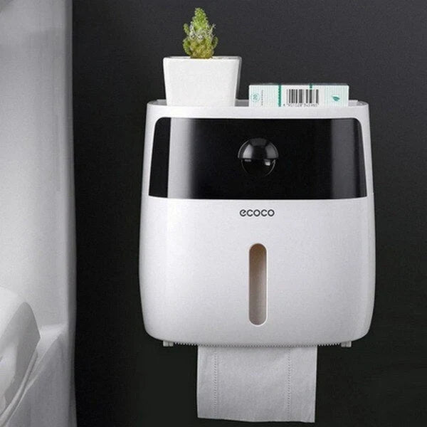 Toilet Paper Holder Wall-Mounted Waterproof Towel Storage