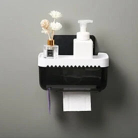 Toilet Paper Holder Wall-Mounted Waterproof Towel Storage