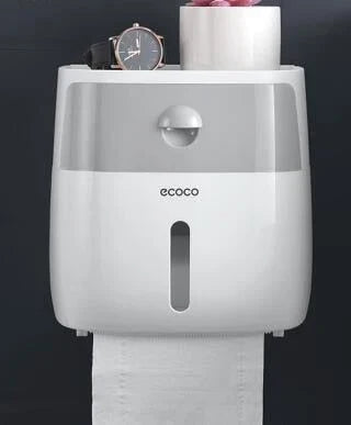 Toilet Paper Holder Wall-Mounted Waterproof Towel Storage