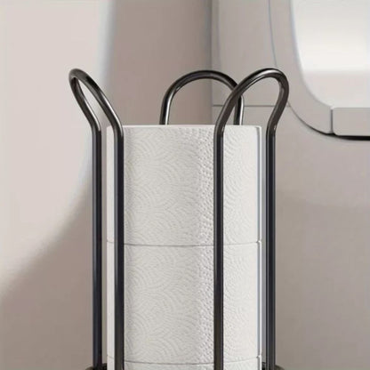 Toilet Paper Stand Chrome Plated Iron Holds Three Rolls