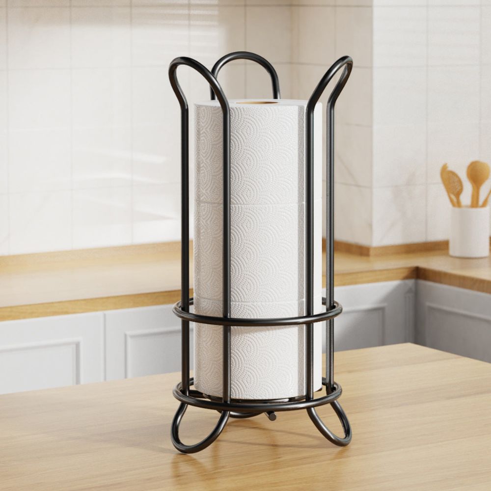 Toilet Paper Stand Chrome Plated Iron Holds Three Rolls