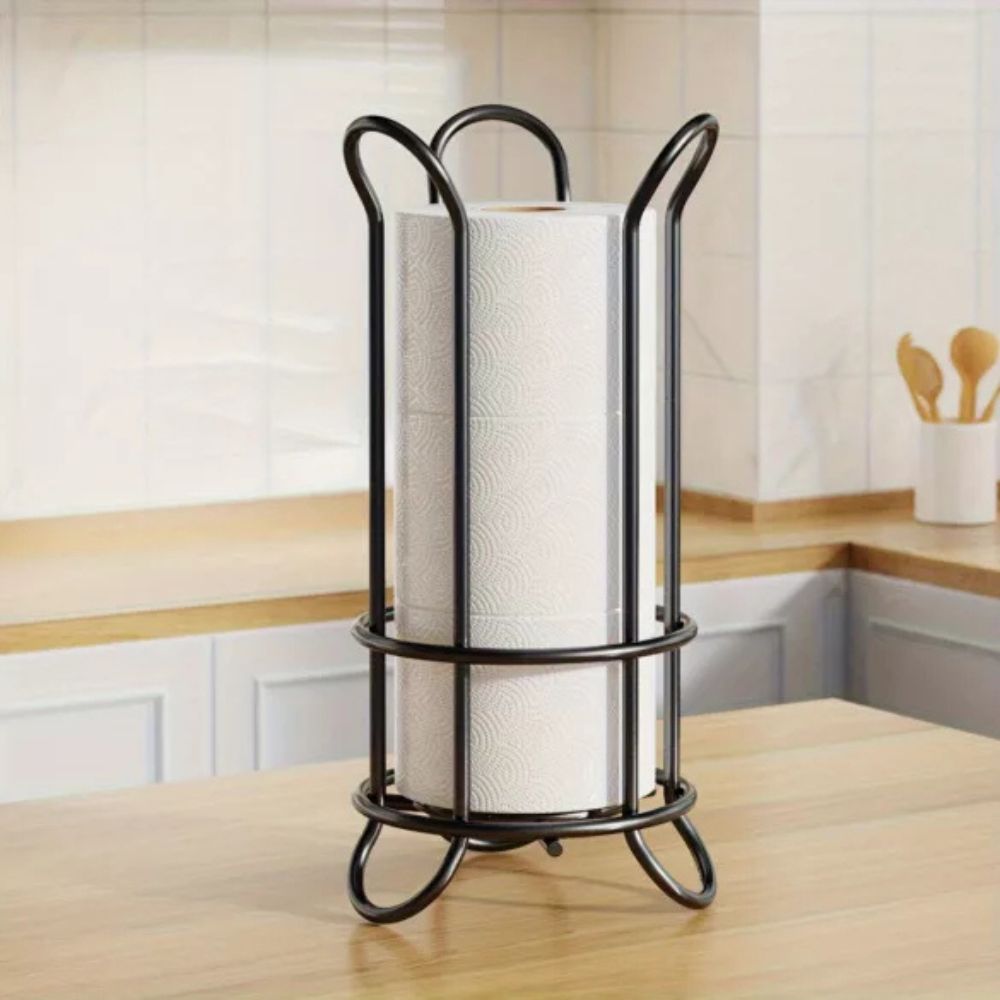 Toilet Paper Stand Chrome Plated Iron Holds Three Rolls