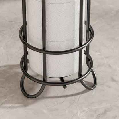 Toilet Paper Stand Chrome Plated Iron Holds Three Rolls