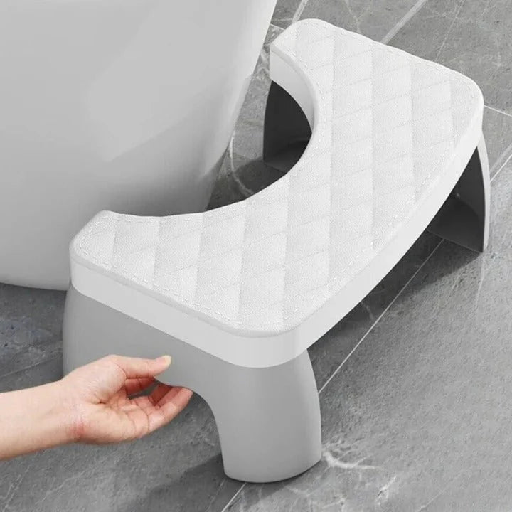 Toilet Stool Ergonomic Squatting Design Non-Slip Surface Compact Storage