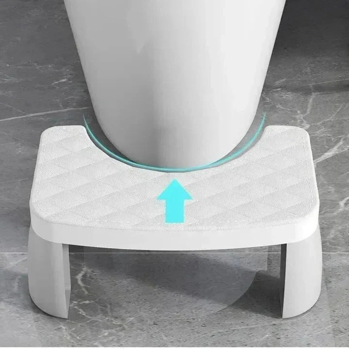 Toilet Stool Ergonomic Squatting Design Non-Slip Surface Compact Storage