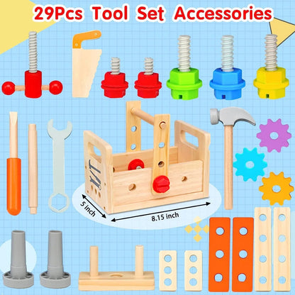 Tool Bench Wooden Storage & Child-Safe