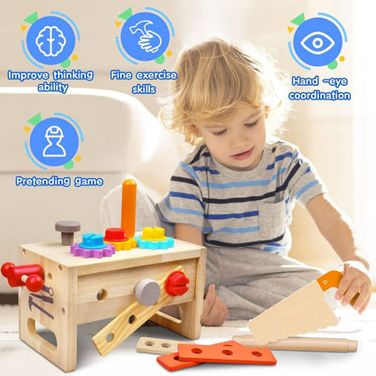 Tool Bench Wooden Storage & Child-Safe