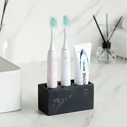 Toothbrush Holder Matte Resin Multi-Slot Organizer