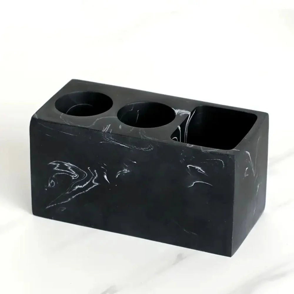 Toothbrush Holder Matte Resin Multi-Slot Organizer