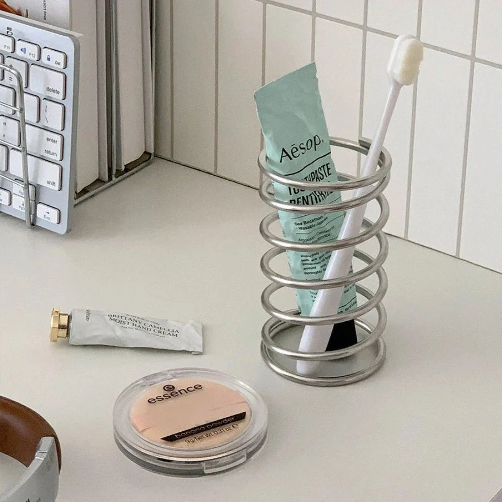 Toothbrush Holder Stainless Steel Spiral Ventilated
