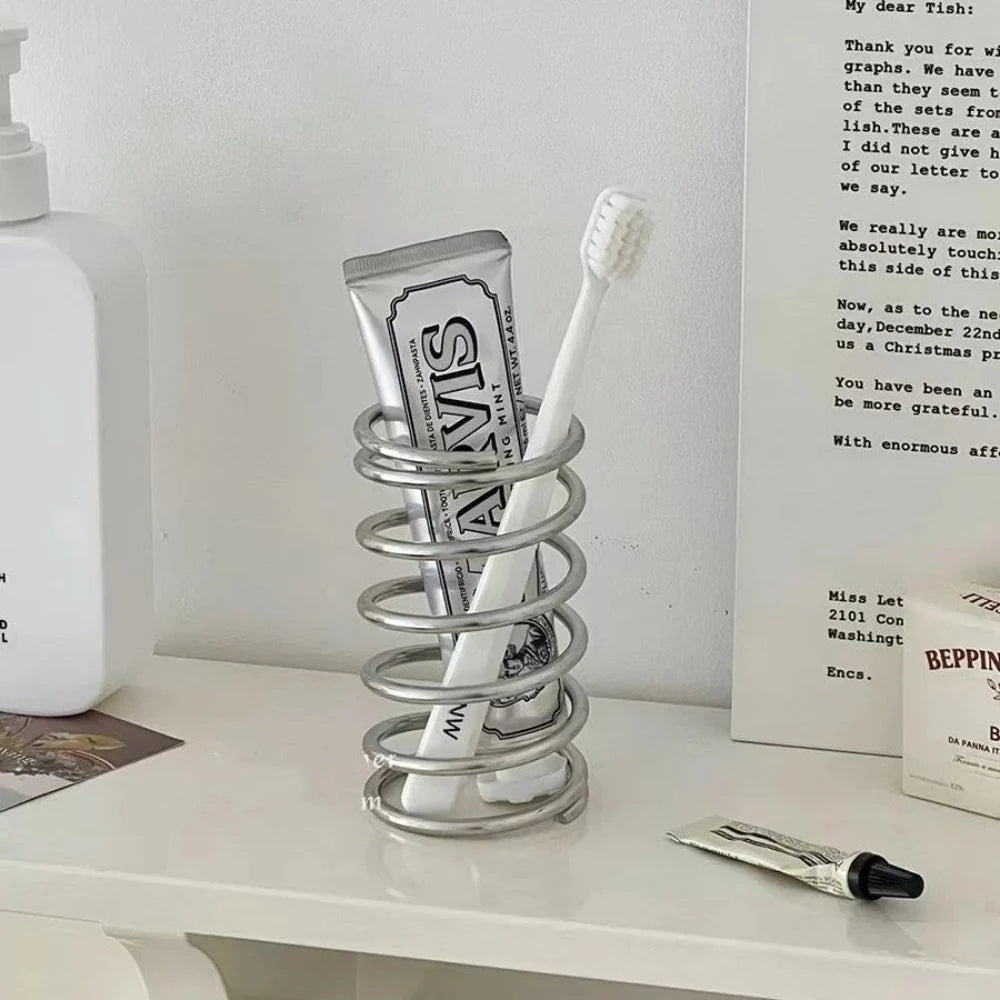 Toothbrush Holder Stainless Steel Spiral Ventilated