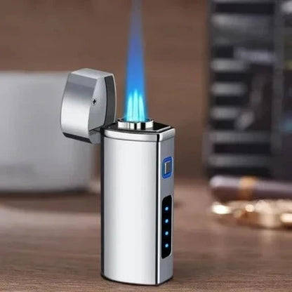 Torch Lighter Windproof Triple-Jet USB Rechargeable Touch-Activated