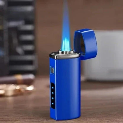 Torch Lighter Windproof Triple-Jet USB Rechargeable Touch-Activated
