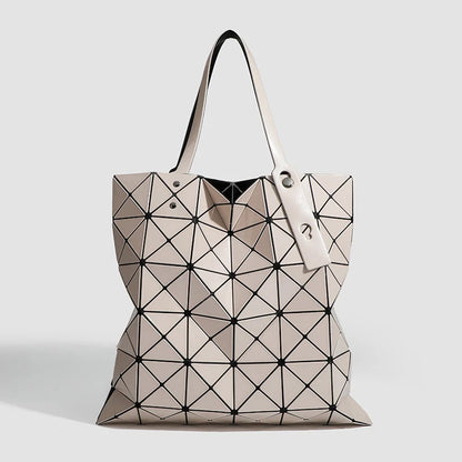 Tote Bag Geometric Pattern Removable Shoulder Strap Multiple Pockets