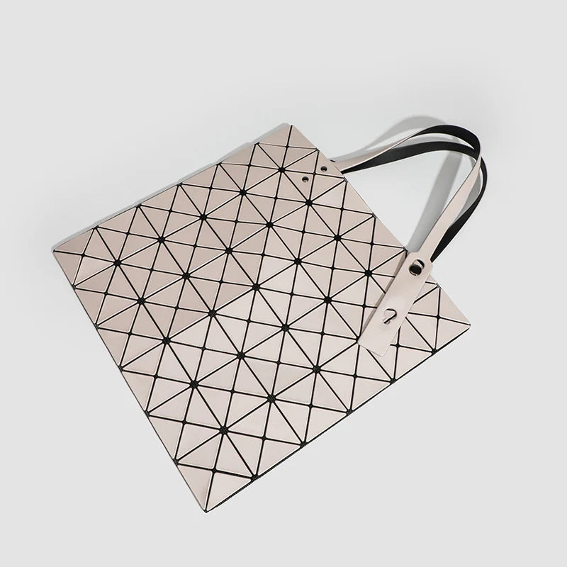 Tote Bag Geometric Pattern Removable Shoulder Strap Multiple Pockets