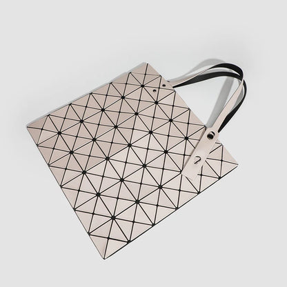 Tote Bag Geometric Pattern Removable Shoulder Strap Multiple Pockets