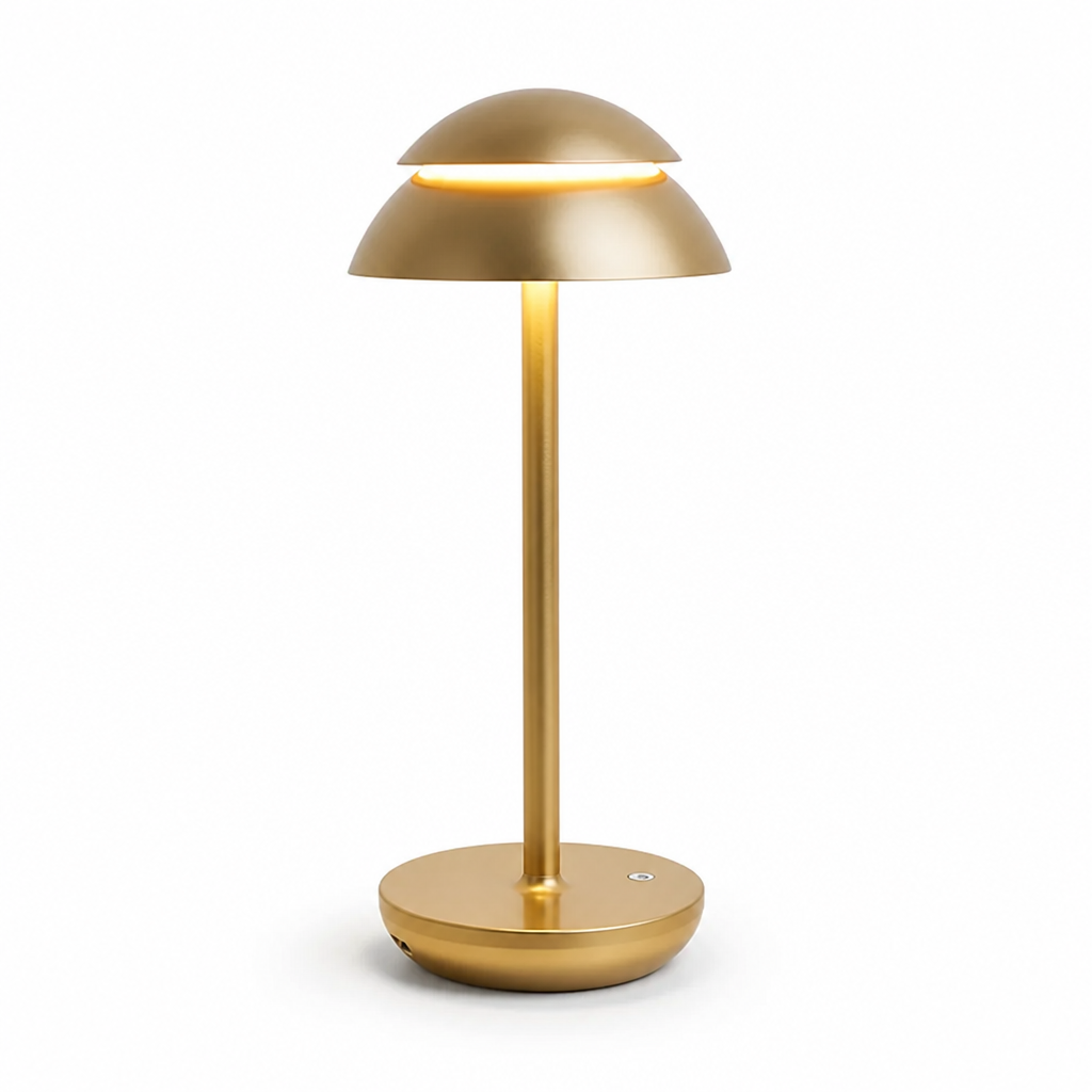 Touch-Dimmable USB Rechargeable Mushroom Table Lamp
