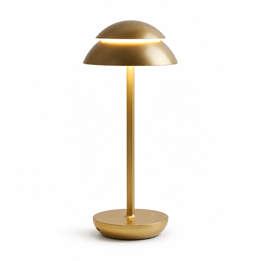 Touch-Dimmable USB Rechargeable Mushroom Table Lamp