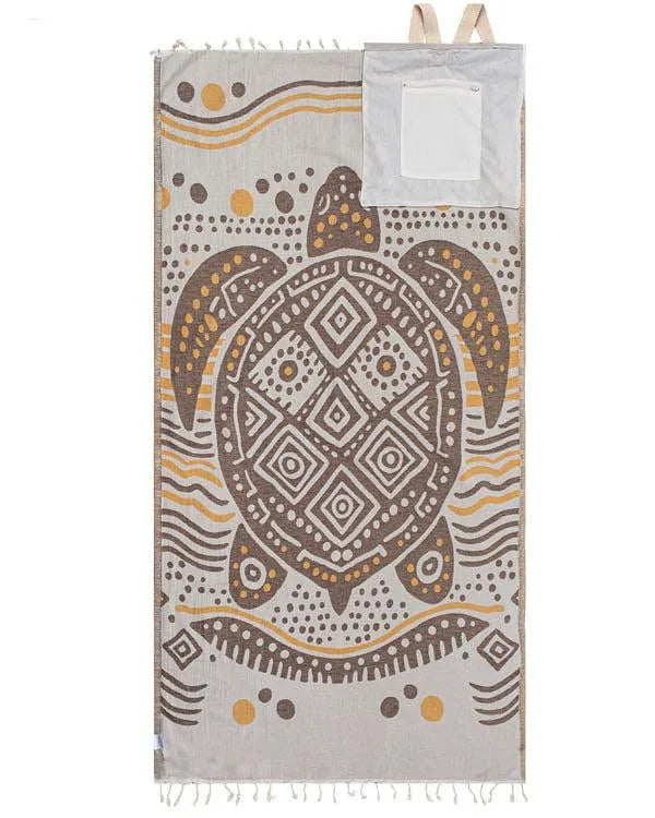 Towel Backpack Convertible Organic Cotton Sand-Resistant