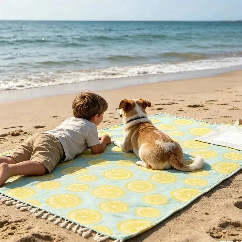 Towel Backpack Convertible Organic Cotton Sand-Resistant