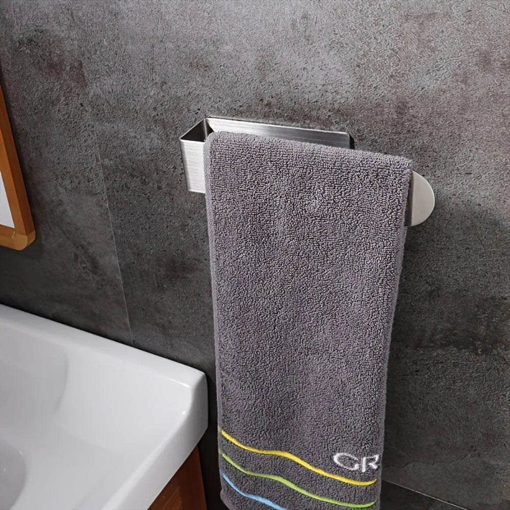 Towel Rack Wall-Mounted Stainless Steel Space-Saving
