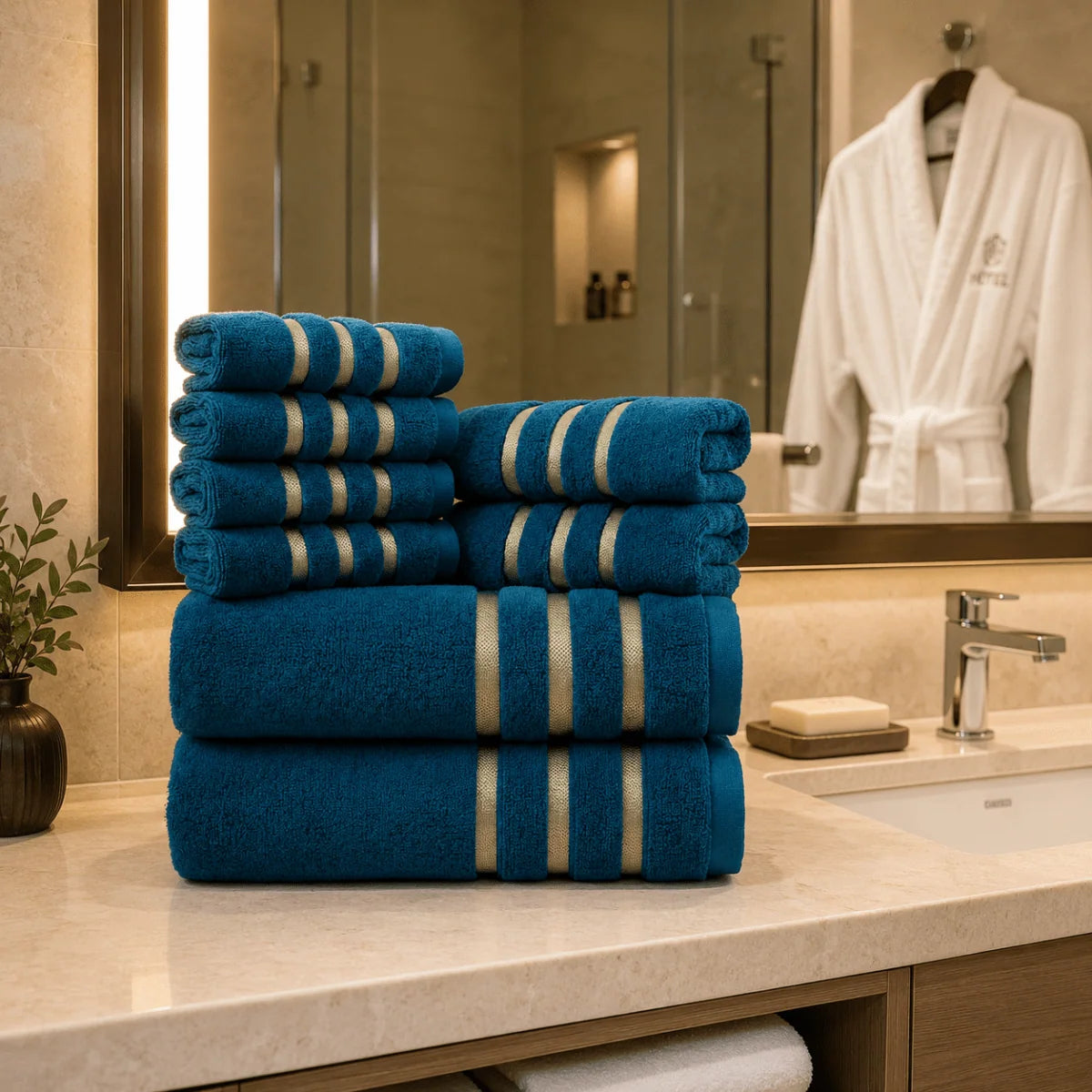 Towel Set Soft Highly Absorbent 8-Piece Set