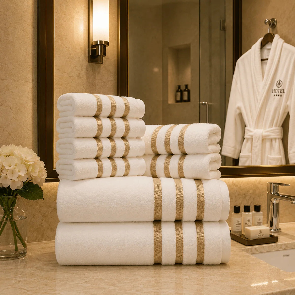 Towel Set Soft Highly Absorbent 8-Piece Set