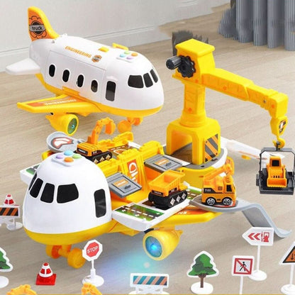Toy Airplane Playset 5-Piece Aircraft & Vehicle Set