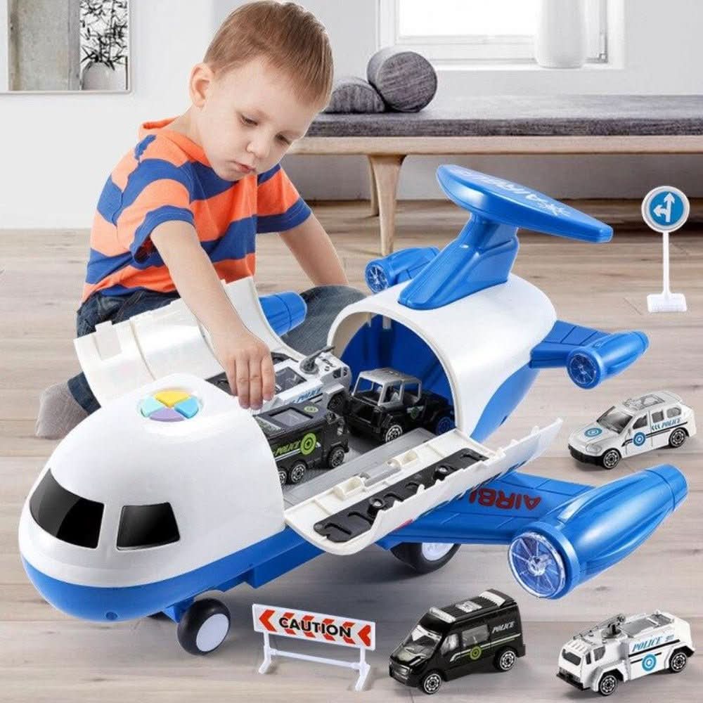 Toy Airplane Playset 5-Piece Aircraft & Vehicle Set
