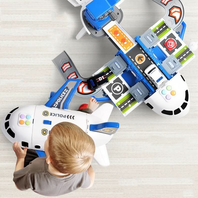 Toy Airplane Playset 5-Piece Aircraft & Vehicle Set
