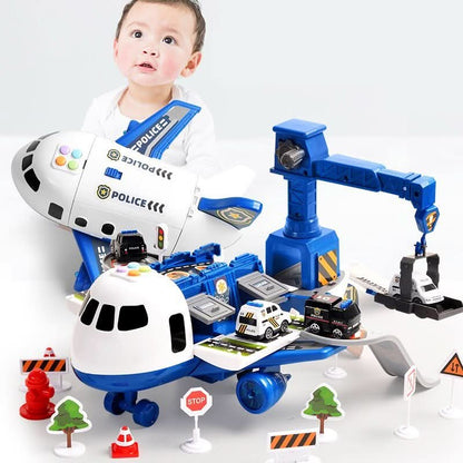 Toy Airplane Playset 5-Piece Aircraft & Vehicle Set