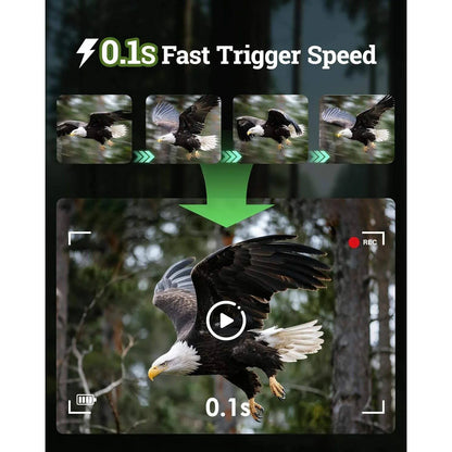 Trail Camera 4K Ultra HD Solar-Powered Night Vision