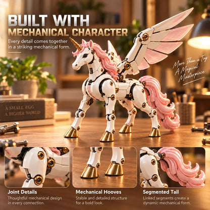 Transforming Unicorn Figure Egg-to-Unicorn Mechanical Wings