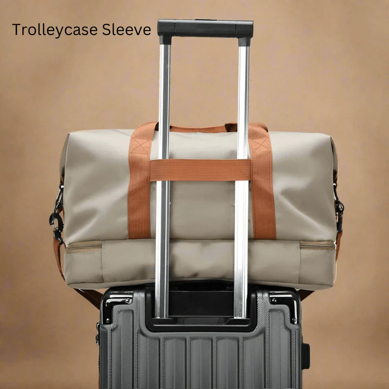 Travel Bag Waterproof Shoe Compartment Wet-Dry Separation