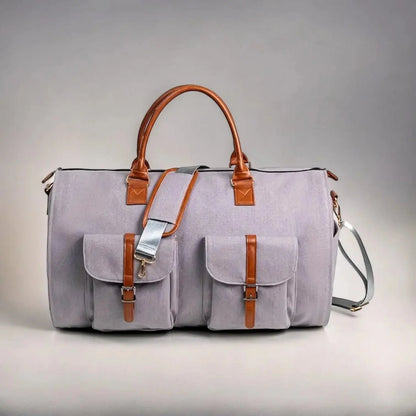 Travel Duffle Bag 2-In-1 Garment Bag Separate Shoe Compartment